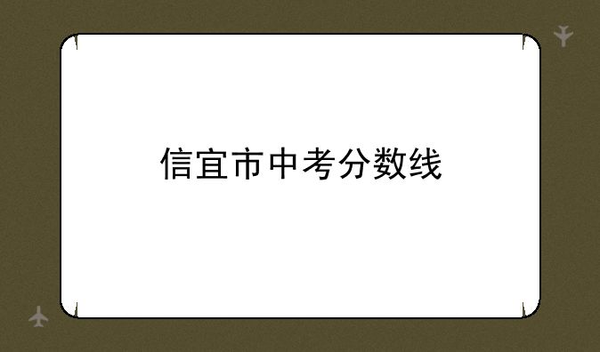 信宜市中考分数线