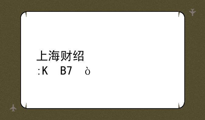 上海财经大学排名？