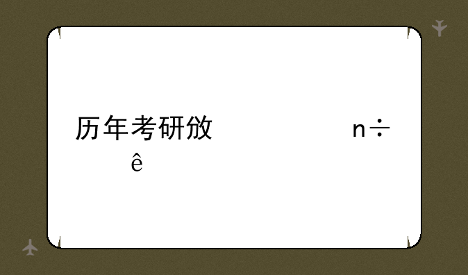 历年考研政治国家线