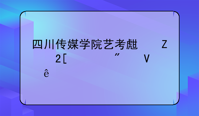 四川传媒学院艺考生文化课分数线