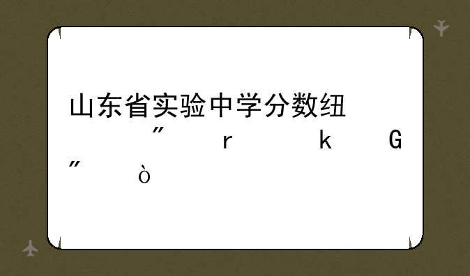 山东省实验中学分数线一般在多少分？